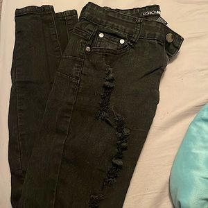 Fashion Nova ripped jeans. Distressed heavily. Super cute